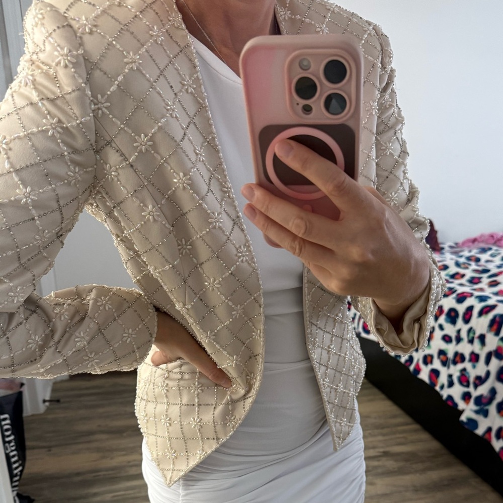VIE by Victoria Royal Beaded Evening Jacket SIZE 6P